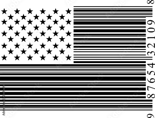 american flag barcode