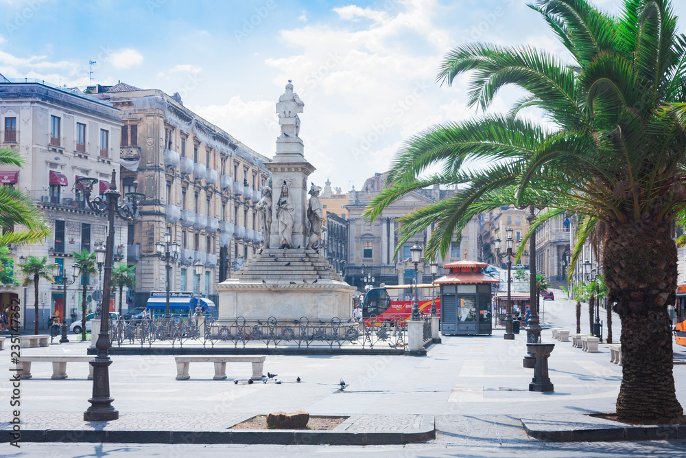 Travel to Italy -  beautiful cityscape of Catania, Sicily