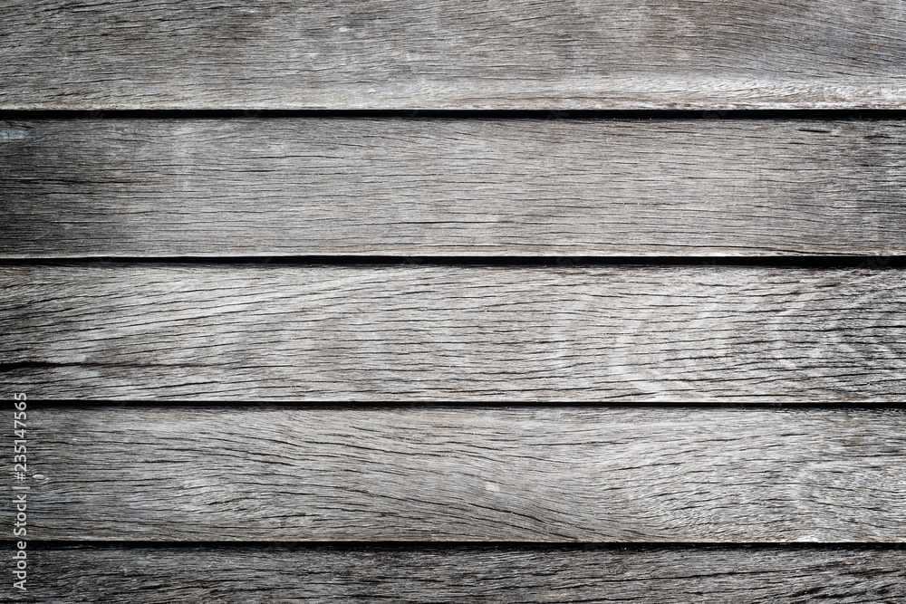 Fototapeta premium The old wooden walkway is beautiful.