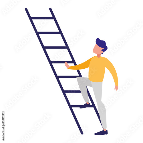 man on a ladder design