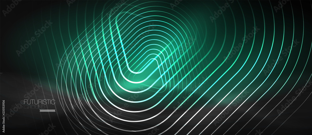 Dark black abstract background with neon colors and lines Dark black abstract background with neon colors and lines