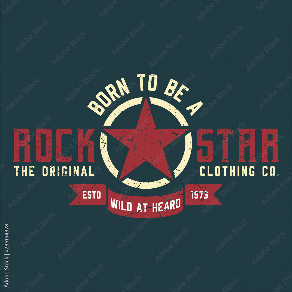 Born To Be A Rockstar - Tee Design For Printing