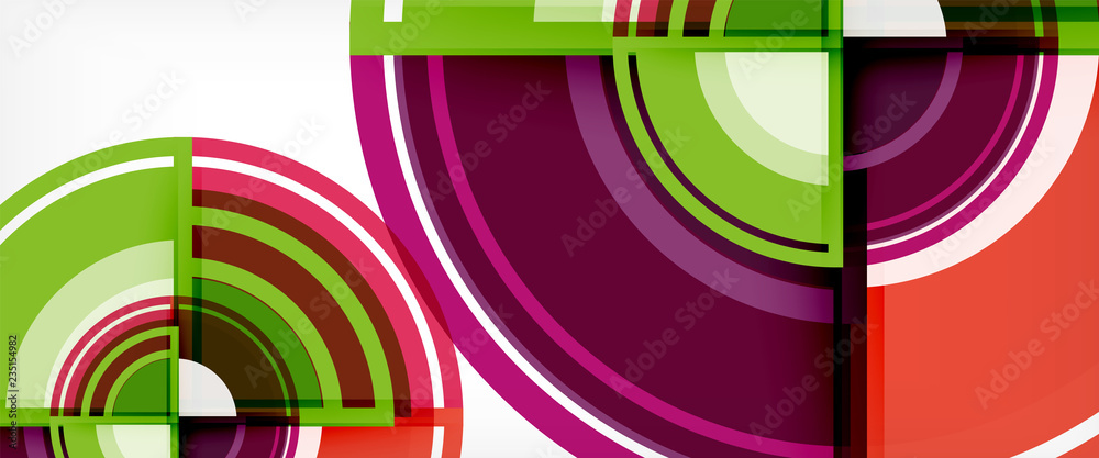Obraz premium Multicolored round shapes abstract background