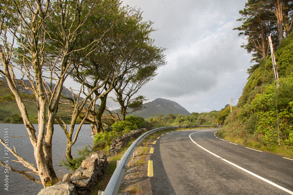 Open Road, Kylemore Lough Lake; Connemara National Park