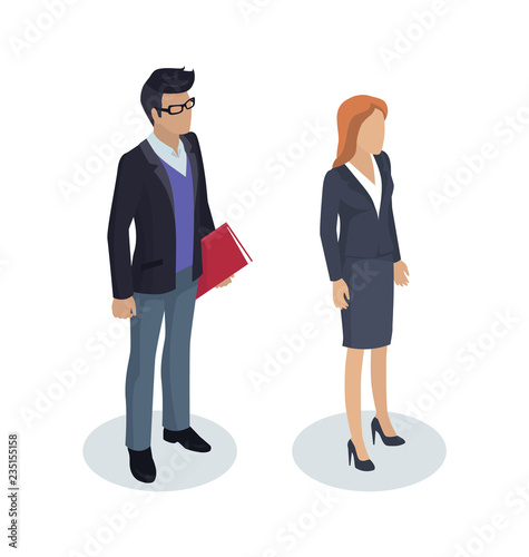 Businessman Working People Vector Illustration