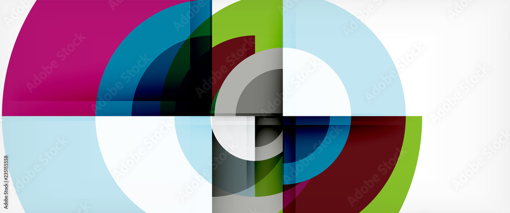 Multicolored round shapes abstract background