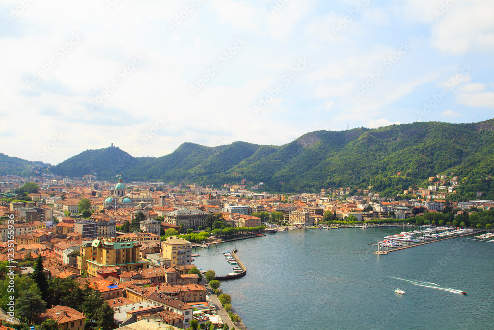 The city of Como is a top view. Italy