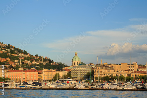 View of the embankment and part of city .Como. Italy. © ukrolenochka