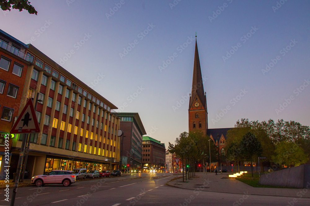 Hamburg  Downtown Evening