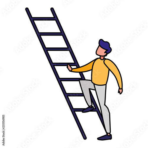 man on a ladder design