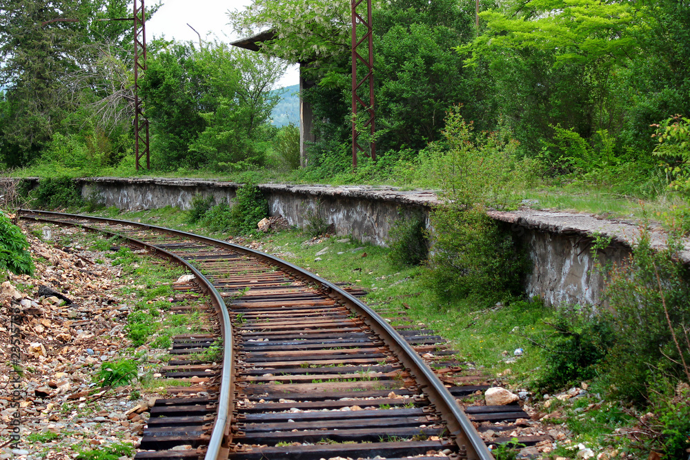 Abandoned railway platform near Kutaisi, Georgia