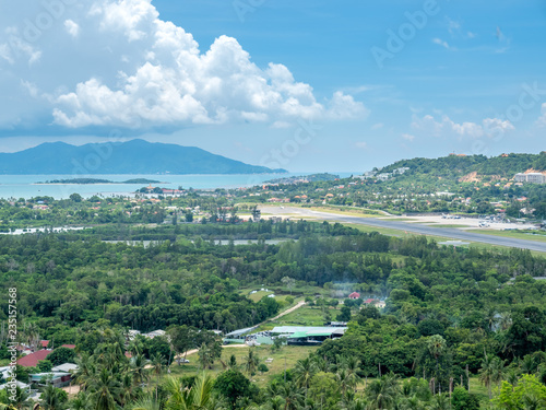 Wallpaper Mural Samui airport under cloudy blue sky, Thailand Torontodigital.ca