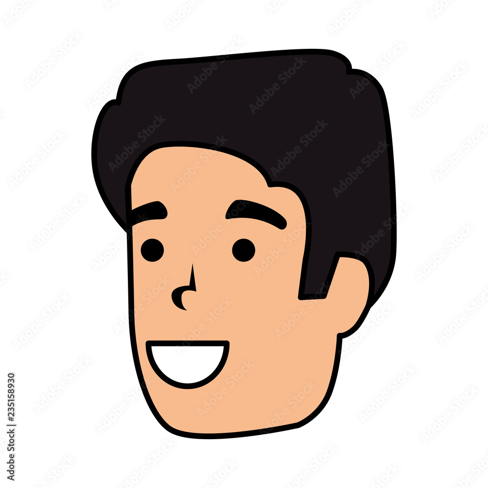 young man head avatar character young man head avatar character