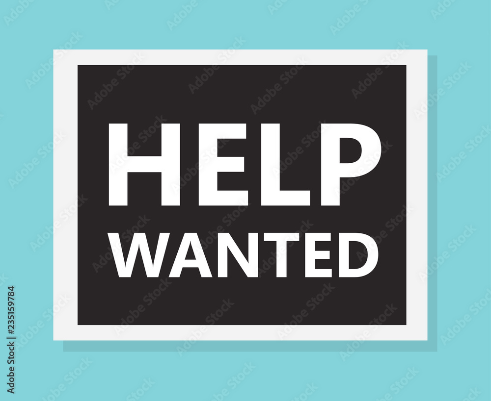 help wanted concept- vector illustration