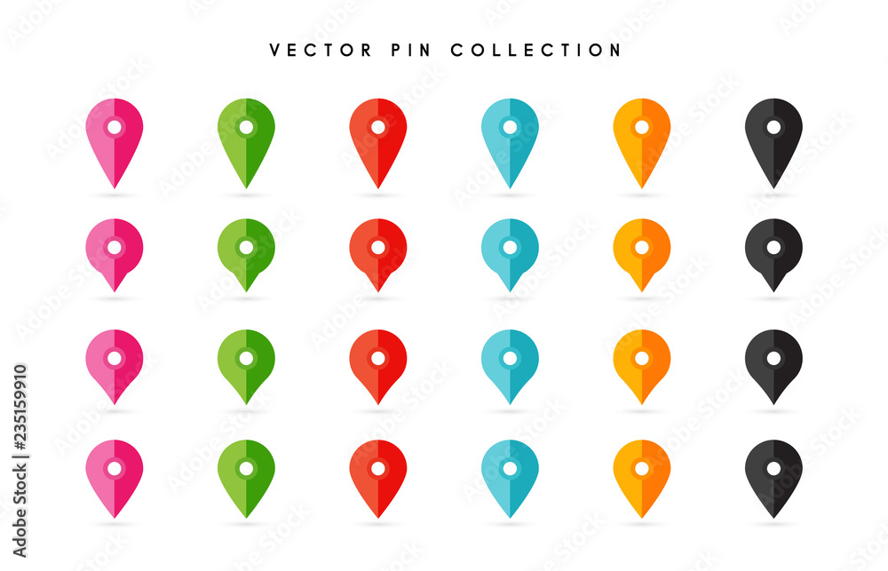 Location pin. Map pin flat icon vector design.