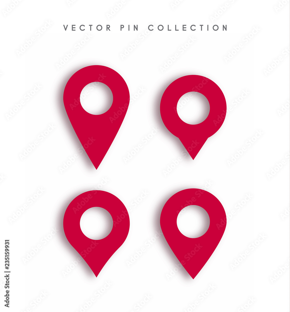 Fototapeta premium Location pin. Map pin flat icon vector design.