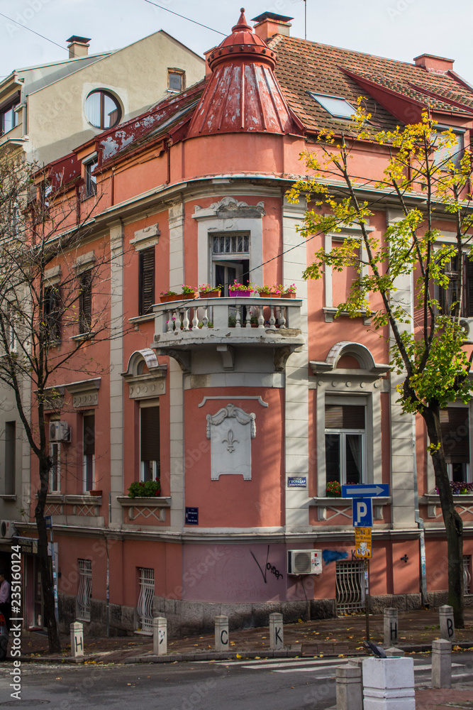 Fototapeta premium Beautiful house in the center of Belgrade. Serbia