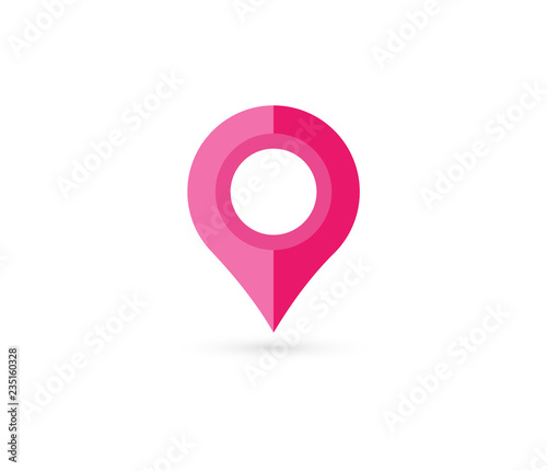 Location pin. Map pin flat icon vector design.