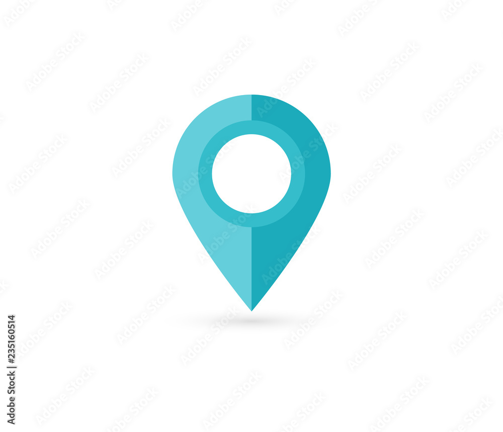 Location pin. Map pin flat icon vector design.