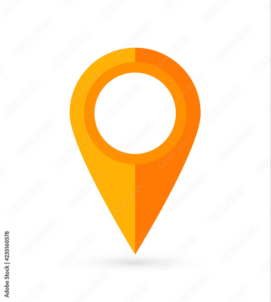 Location pin. Map pin flat icon vector design.