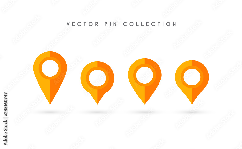 Location pin. Map pin flat icon vector design.