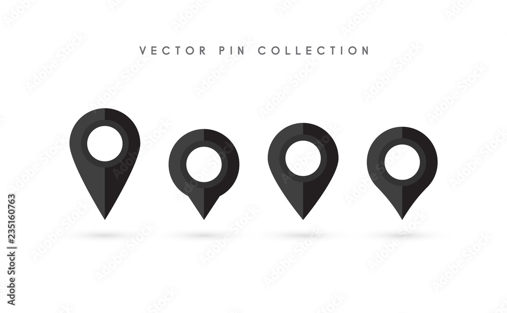 Location pin. Map pin flat icon vector design.