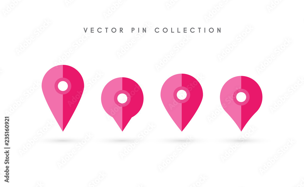 Fototapeta premium Location pin. Map pin flat icon vector design.