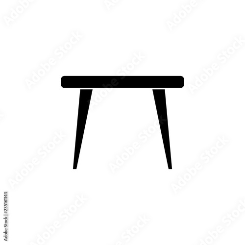 Table icon in flat style isolated on whiteground. For your design, logo. Vector illustration.