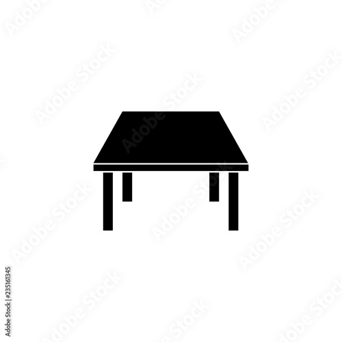 Table icon in flat style isolated on whiteground. For your design, logo. Vector illustration.