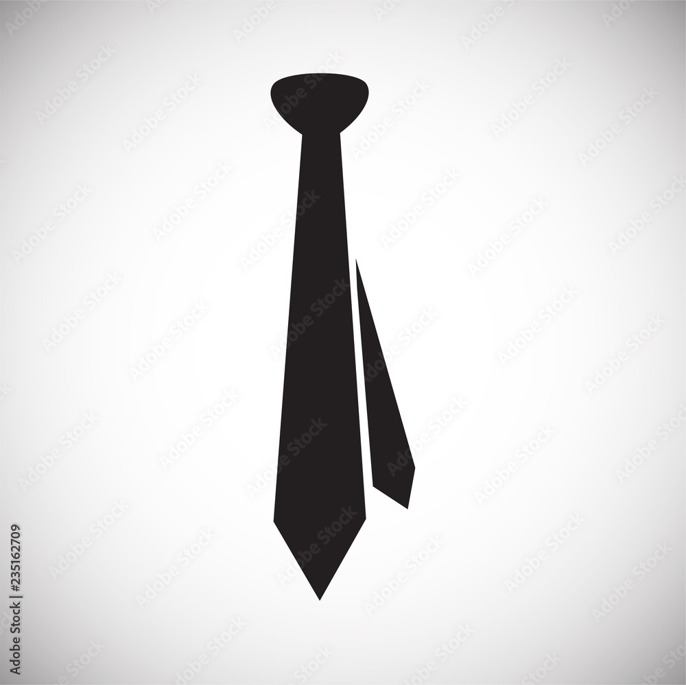 Trendy cute tie on white background icon Trendy cute tie on white background icon