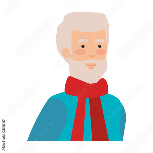 old man with beard avatar character