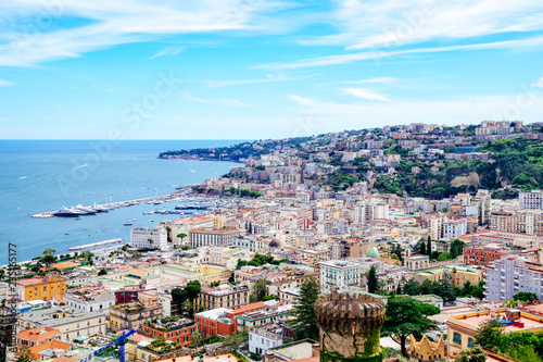 Fototapeta Naklejka Na Ścianę i Meble -  Beautiful panoramic view over the city and Gulf of Naples from Vomero