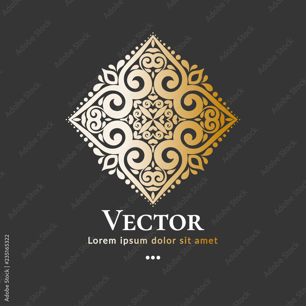 Vector emblem. Elegant, classic elements. Can be used for jewelry, beauty and fashion industry. Great for logo, monogram, invitation, flyer, menu, brochure, postcard, background, or any desired idea. Vector emblem. Elegant, classic elements. Can be used for jewelry, beauty and fashion industry. Great for logo, monogram, invitation, flyer, menu, brochure, postcard, background, or any desired idea.