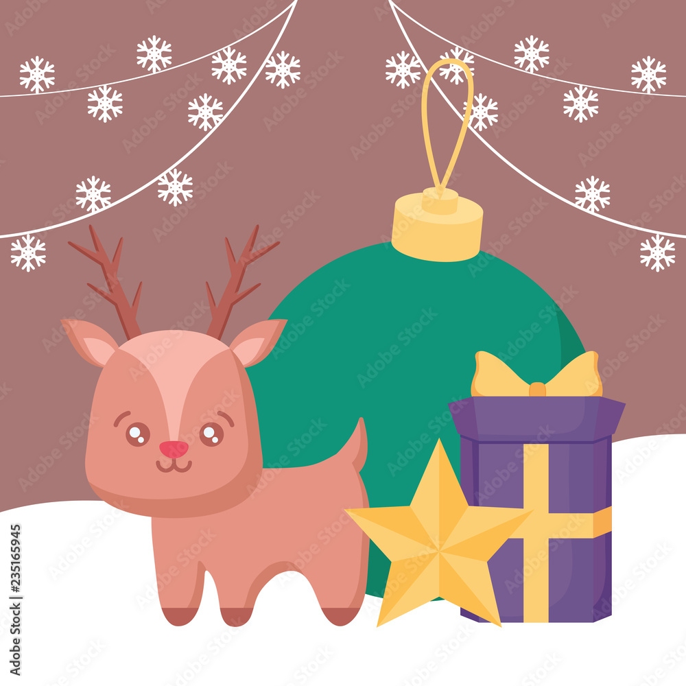 Fototapeta premium Christmas deer design