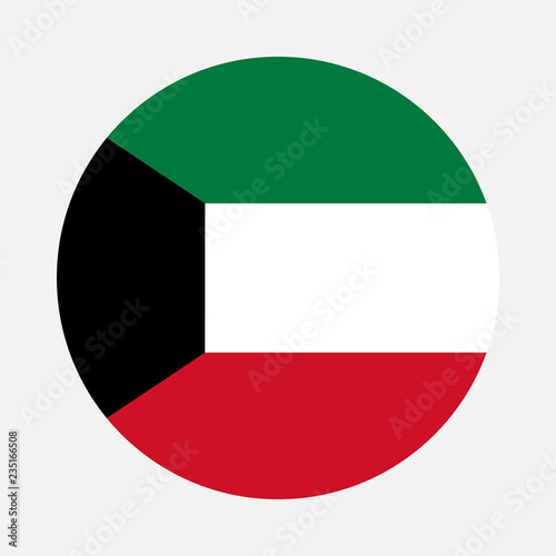 Kuwait flag circle