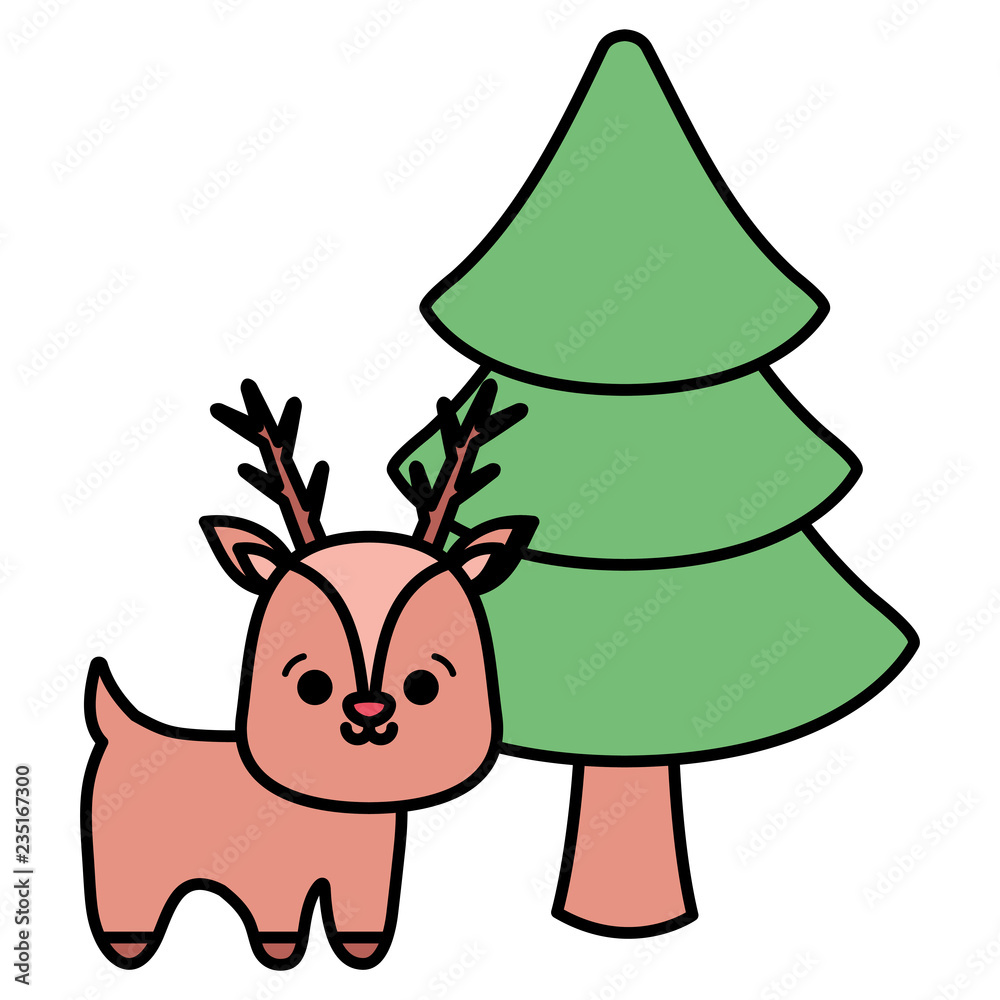 Naklejka premium Christmas deer design