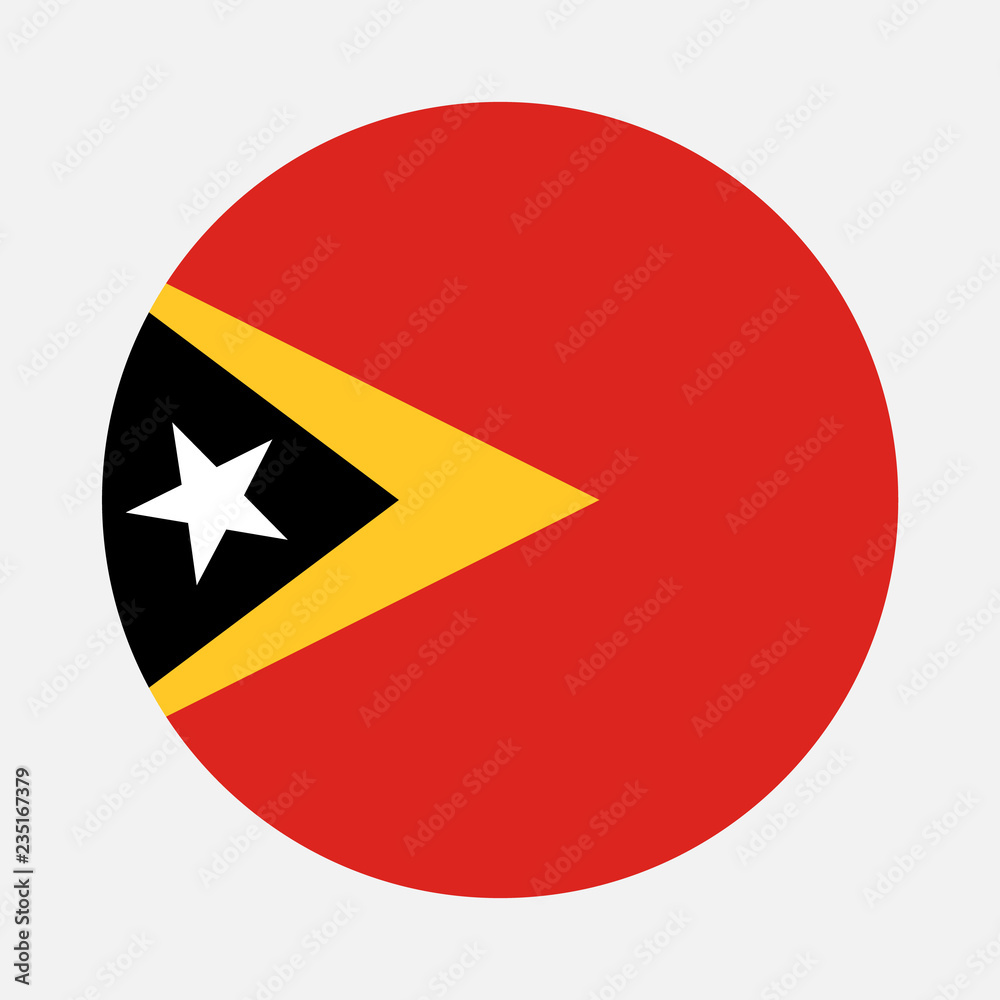 East Timor flag circle East Timor flag circle