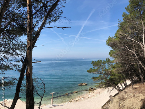 Beach around the town Stobreč photo