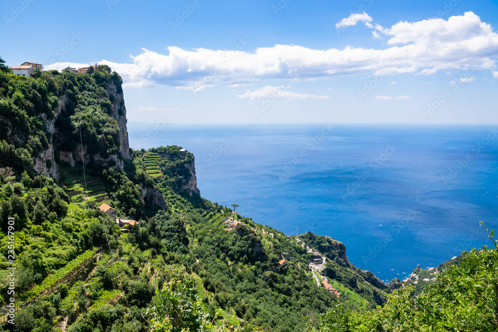 Breathtaking view from Sentiero degli Dei - The Path of the Gods hike, Amalfi Coast, Southern Italy highlight