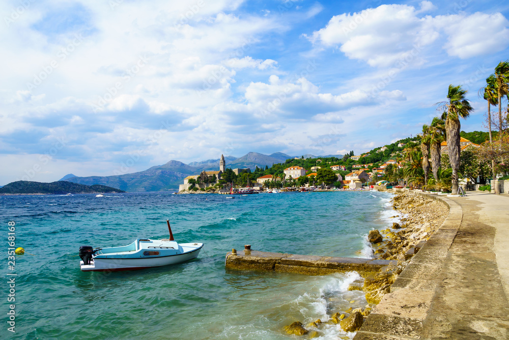 Obraz premium Lopud Beach and Port