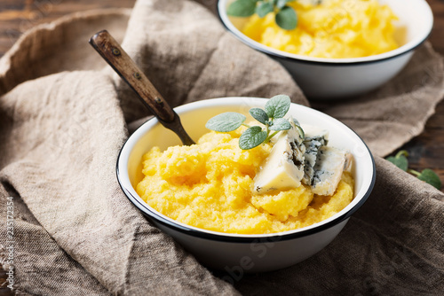 polenta with gorgonzola photo