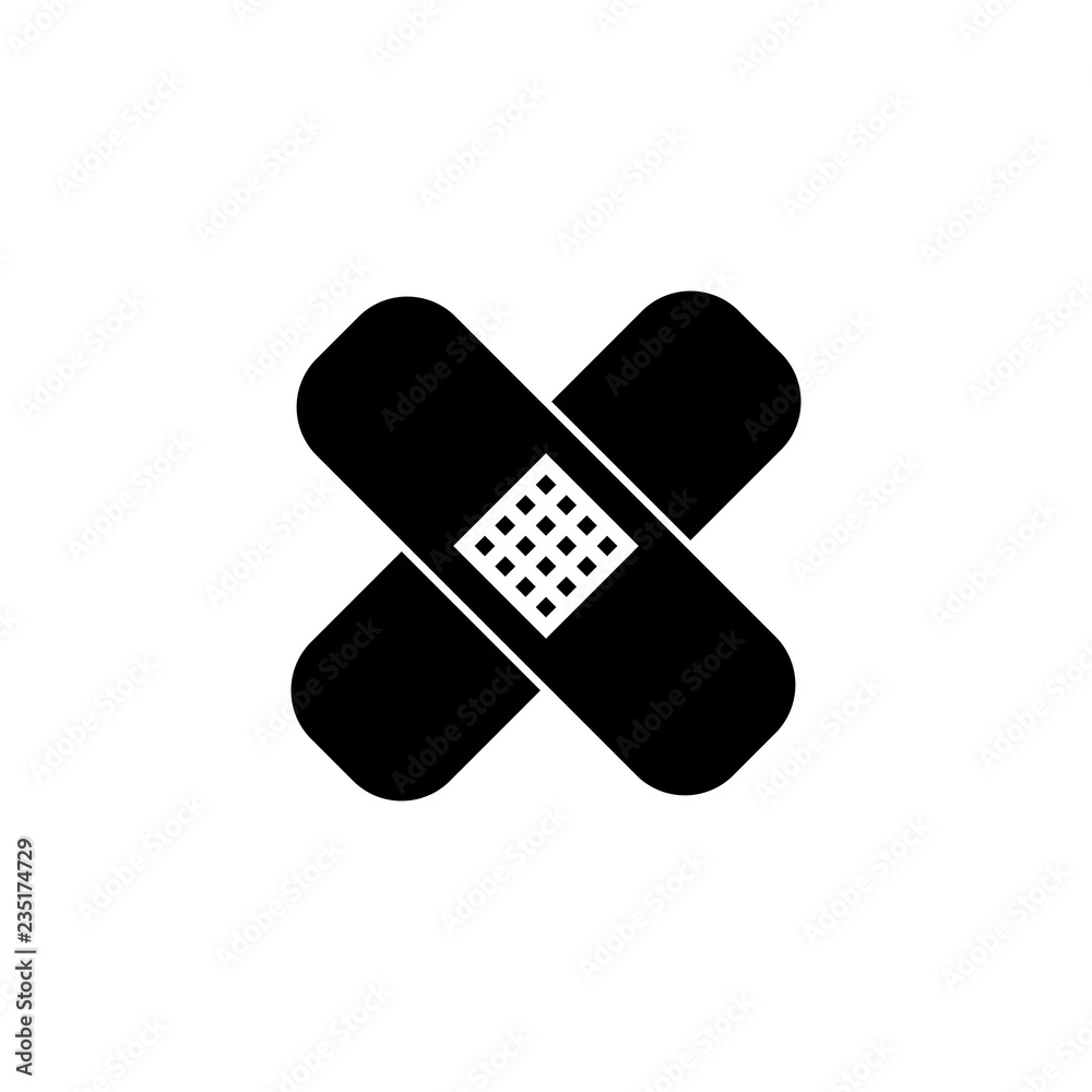 Silhouette icon plaster vector Silhouette icon plaster vector