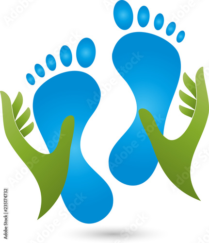 Füße und Hände, Fußpflege, Massage, Logo
