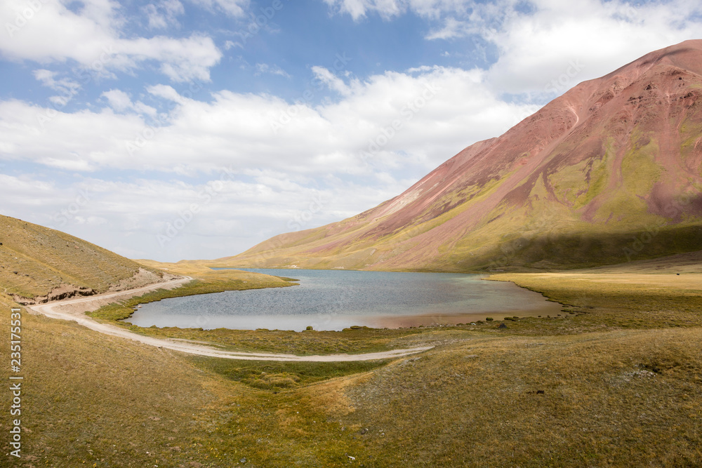 Tulpar Lake in the Pamir Mountains in Kyrgyzstan