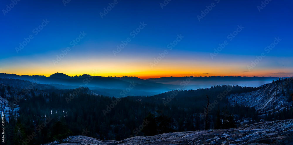 Dawn in the Sierras, Panoramic