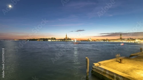 Wallpaper Mural Venice skyline sea view at sunset ITaly city grand canal view and church. Torontodigital.ca