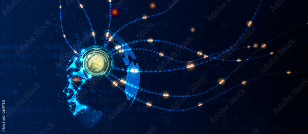 Abstract tech background. Futuristic technology interface