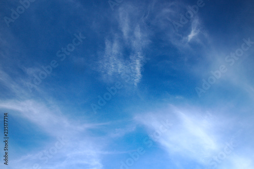 white cirrus, blue sky, background