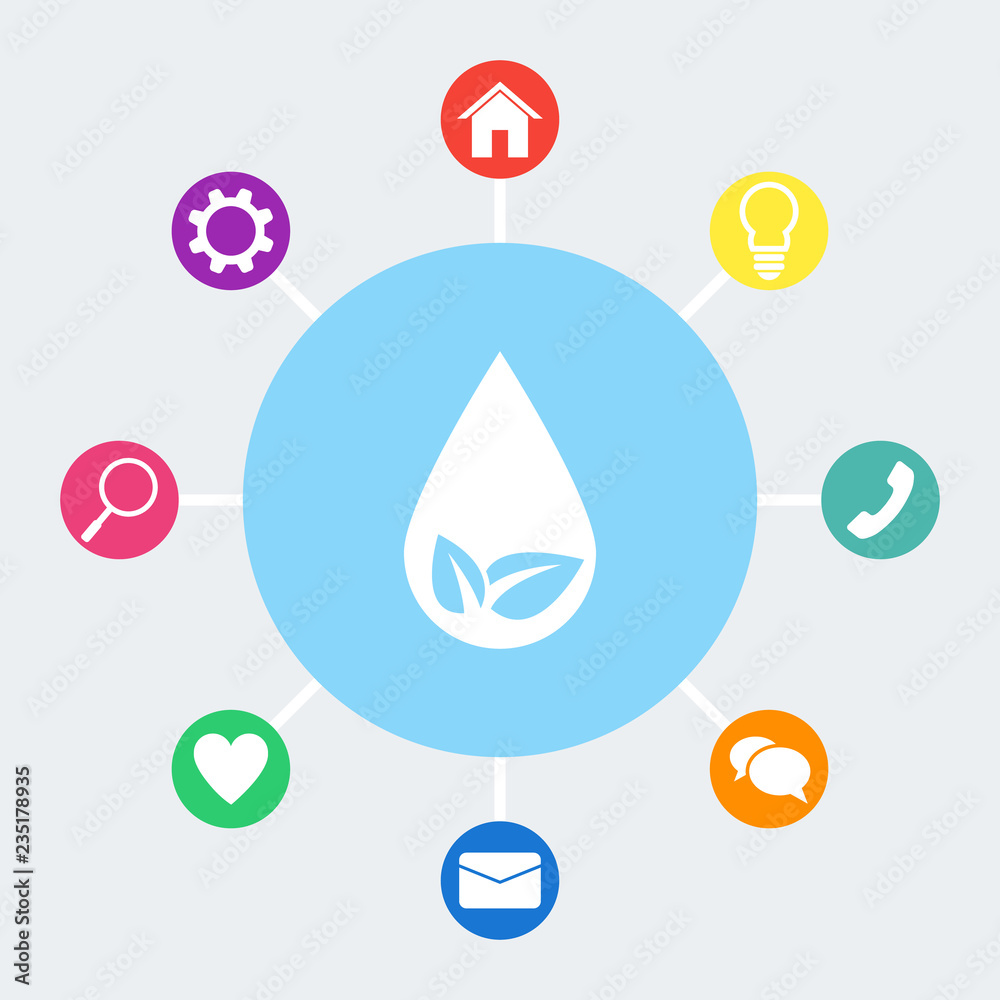 Eco water drop vector icon. Ecological symbol. Eco water drop vector icon. Ecological symbol.