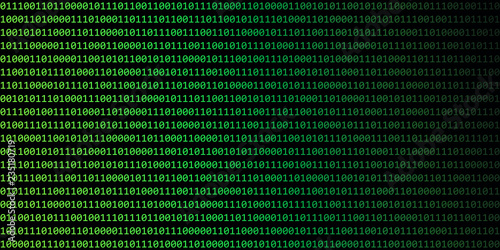 digital binary code web technology background green and black vector illustration EPS10